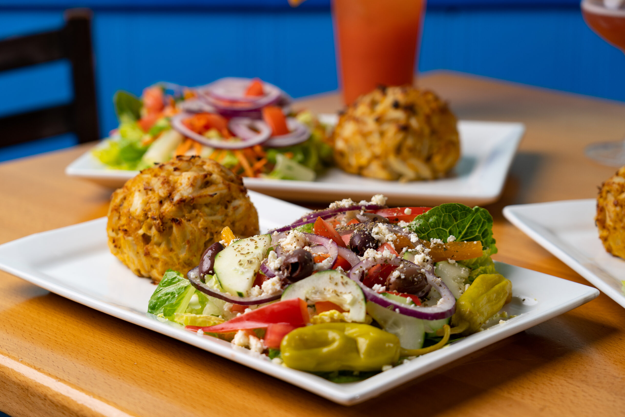 Crab Cakes with Salad